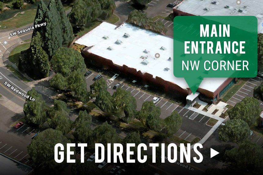 Client entrance is at the North West corner of our hospital. Click here for directions.